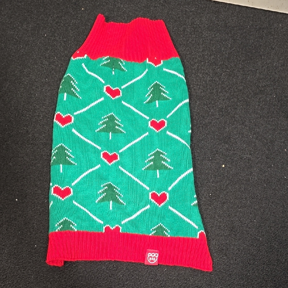 Red and Green Dog Sweater